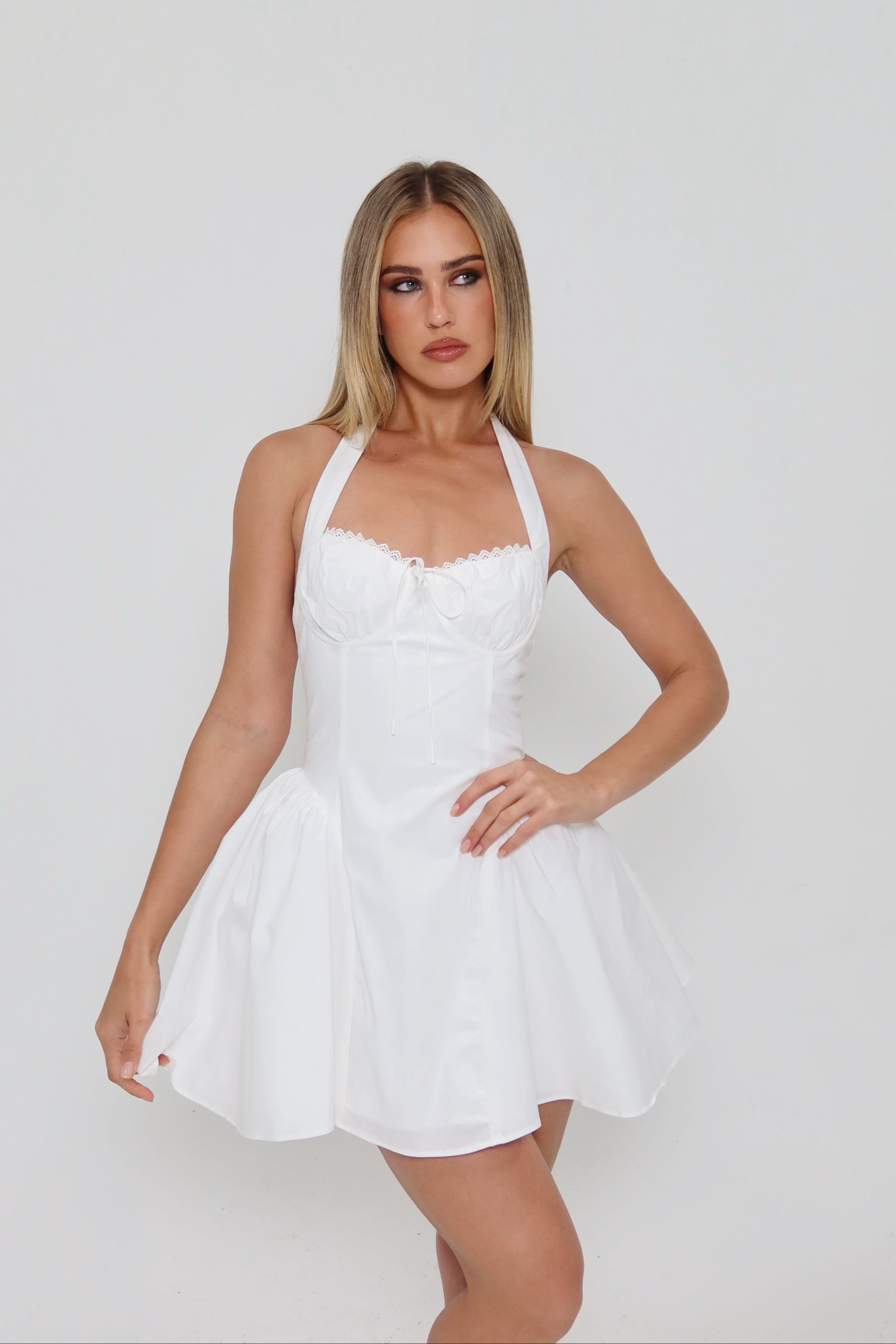 strapless open back dress Harmony Mini Dress - Pink (Final Sale), Large | Hazel and Olive main image 1